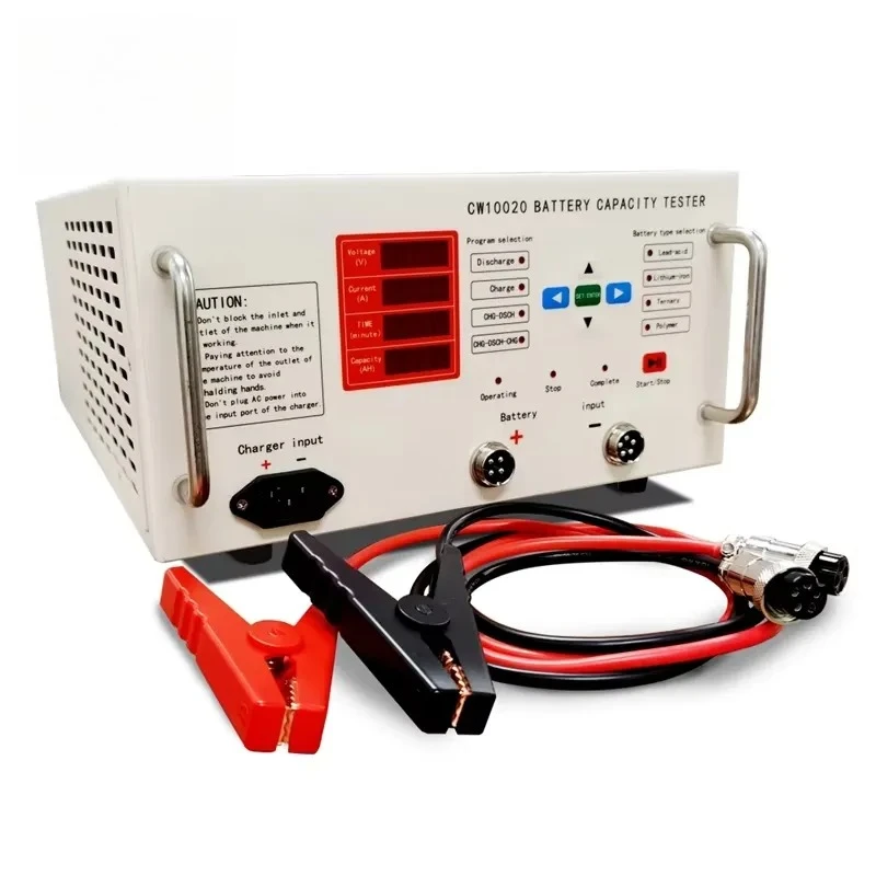 Battery Capacity Tester High Current 20A Lithium Ion Pack Discharge Analyzer For DIY EV Solar Storage System 100V EU Stock