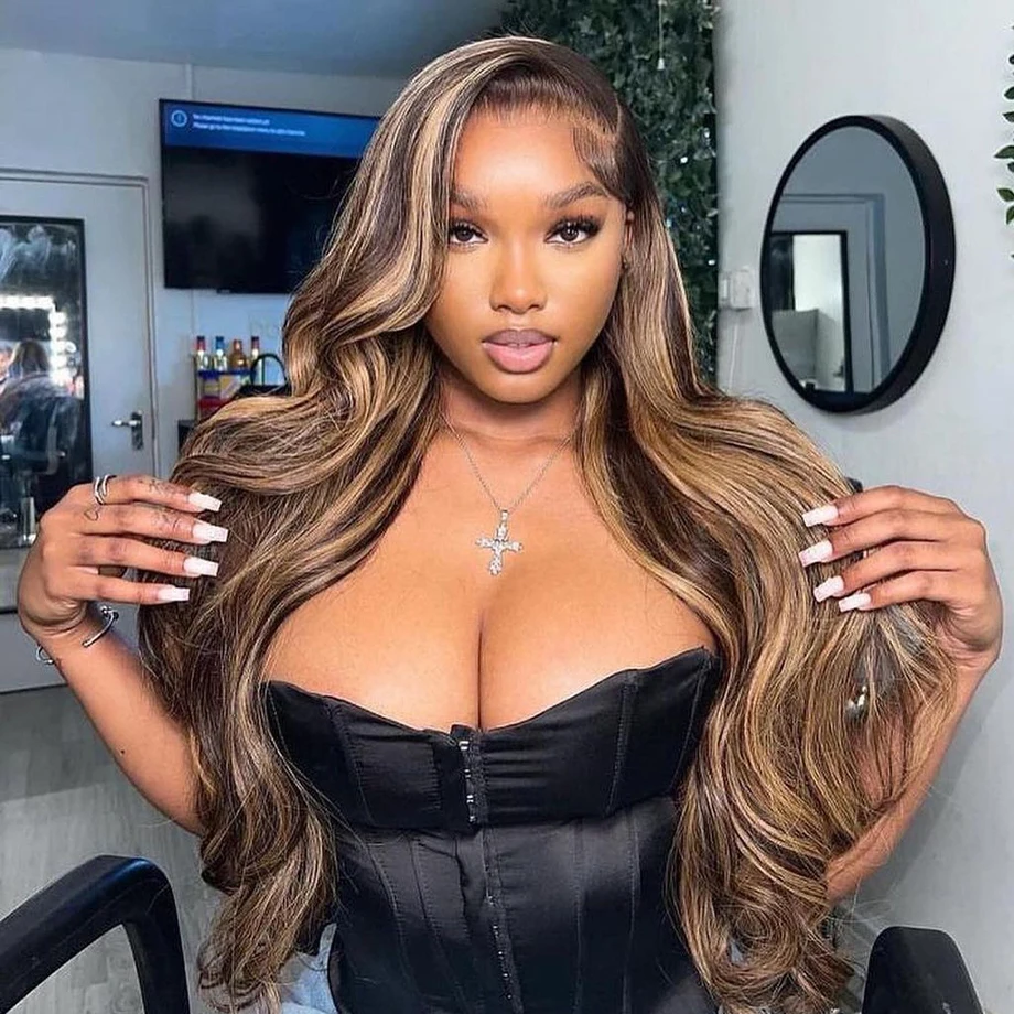 

Highlight Wig Human Hair 13x4 Hd Lace Frontal Wig 30 32 Inch Brazilian Hair Wigs For Women Honey Blonde Body Wave Lace Front Wig