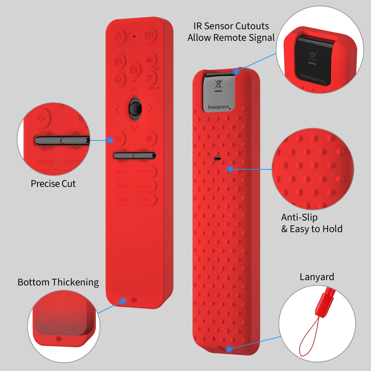 All-Around Button Wrap Series, Compatible with LG MR25GA and AB760 Series Remote Control Covers.