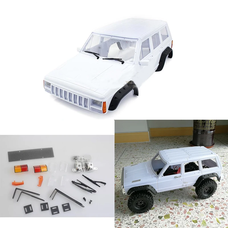 シミュレートされたチェロキーの車のシェル,既製のハードシェル,1:10 rcクローラー,traxxas trx4,diyパーツ,ax 313, 324