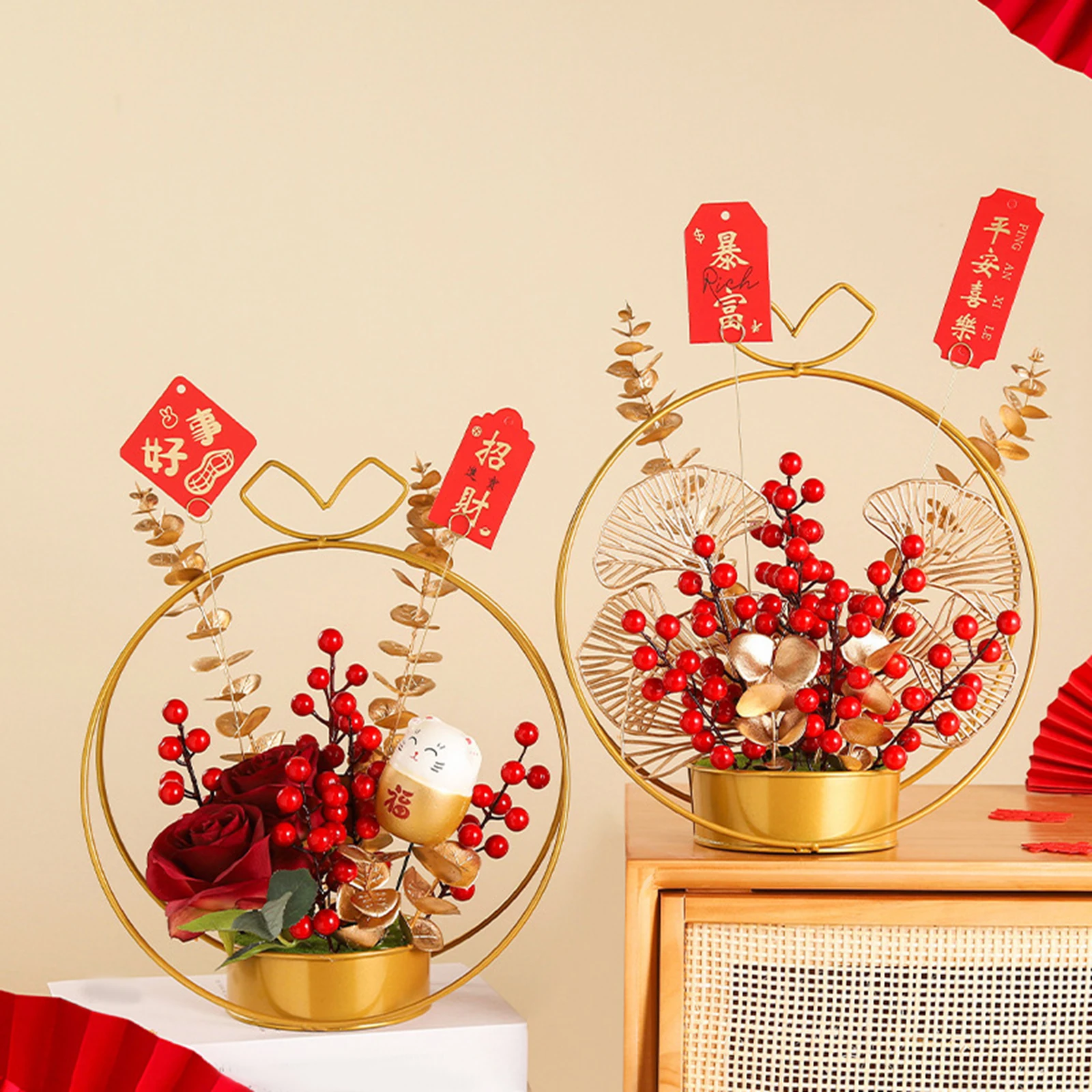 Flower Basket Ornament Decoration Photo Props Festival Fall Harvest Artificial Flower For Living Room Table Centerpiece