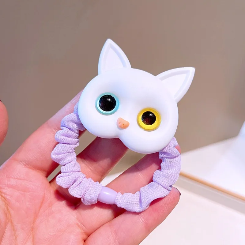 Mode Cartoon Dierengezicht Haarband Leuke Grote Ogen Konijn Kat Elastisch Hoofdtouw voor Vrouwen Kinderen Meisje Hoofddeksels Haaraccessoires