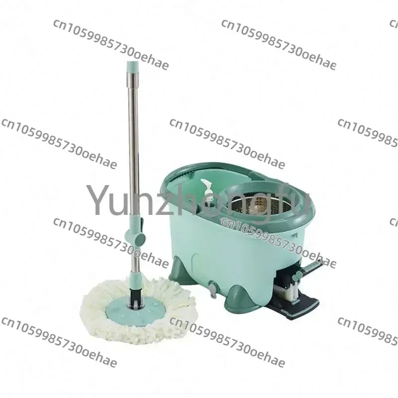 Household 360 Magic Spin of Mop and Mop Bucket with Wheels Stainless Steel Drying Basket and Microfiber Mop Easy To Clean