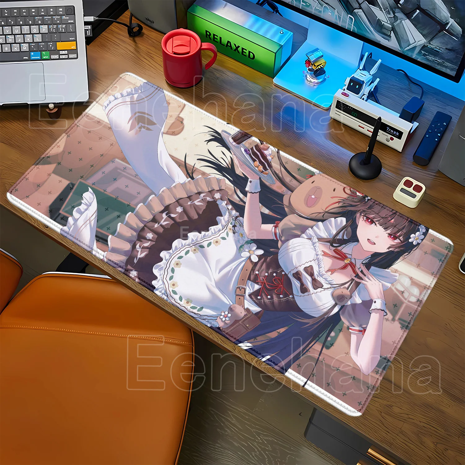 Podkładka pod mysz Chisa Nowa Rola Kawaii Gaming Wuthering Waves Śliczna Anime Girl Antypoślizgowa Gumowa Podkładka pod Klawiaturę z Nadrukiem HD Mata na Biurko — zdjęcie produktu 3
