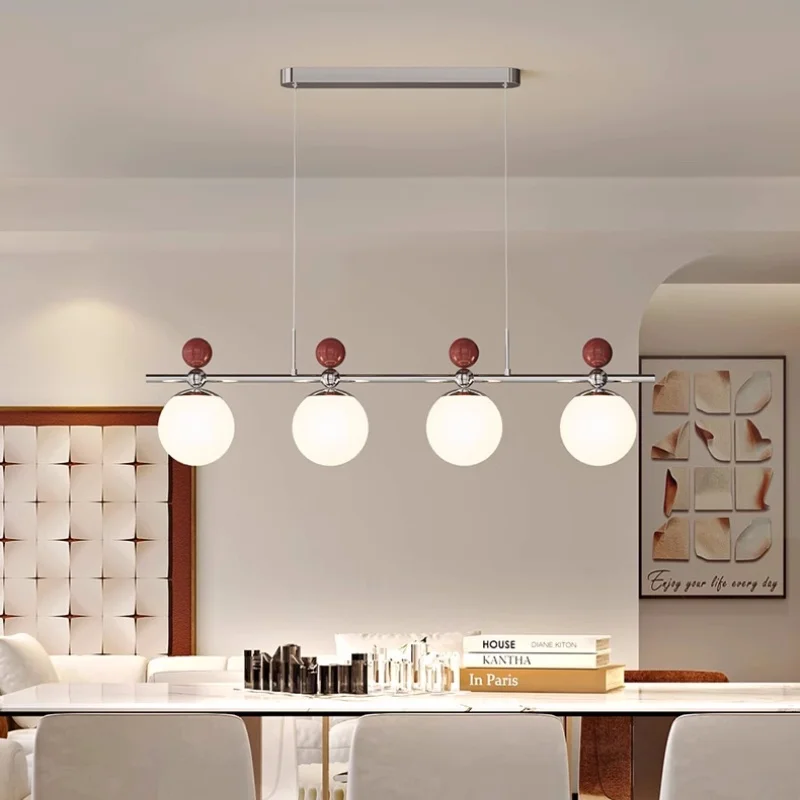 New Modern Full Spectrum Led Chandelier Health Eye Protect Chrome Pendant Lights Living Room Led Light Fixtures Glass Metal Lamp image 5