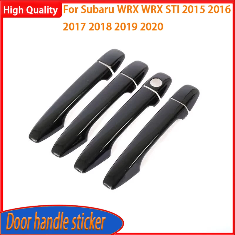 Styling Accessories For Subaru WRX WRX STI 2015 2016 2017 2018 2019 2020 Glossy Black Car Door Handle Cover Pad Sticker Overlay
