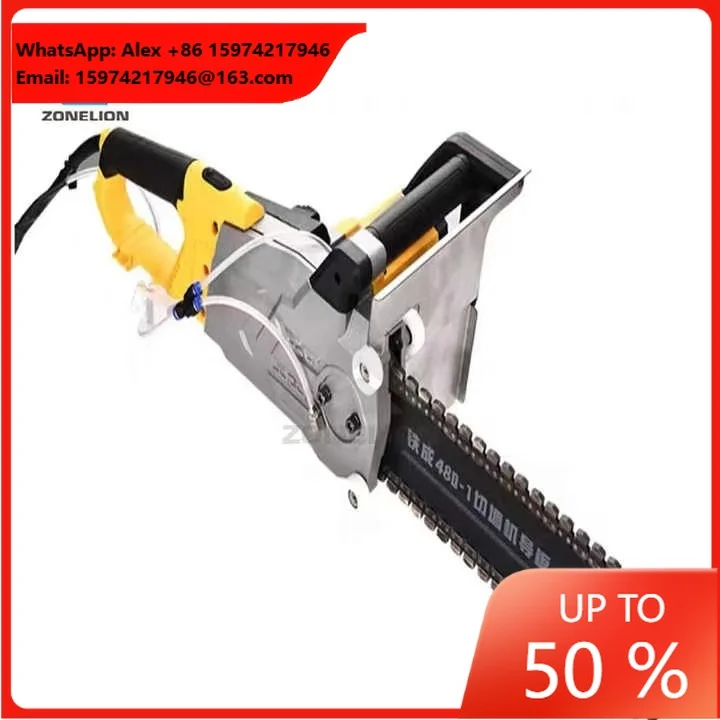 Multifunctional Portable Electric Chain Cutting Saw Wall Grooving Stone Cutting Chainsaw Reinforced Concrete Saw Cutting Machine