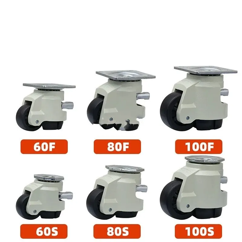 Handle Style GD-40F/40S/60F/60S/80F/80S LOAD 500KG, Level Adjustment Wheel/Casters,Flat Support  Lndustrial Hand shank Casters