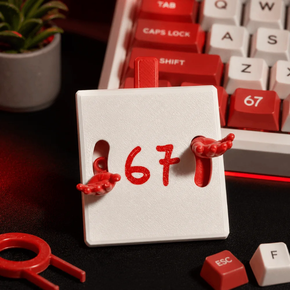 3D Printed Click Fidget 67 Buttons Portable Fidget Safe And Comfortable Movable Press Parts Mini Tabletop Accessory