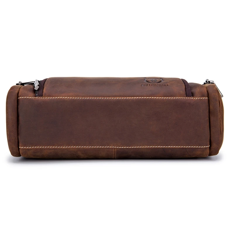 Imagem -05 - Bullcaptain-bolsa de Ombro de Couro Natural para Homens Bolsa Mensageiro de Grande Capacidade Maleta de Lazer Bolsa de Escritório Marca Retro