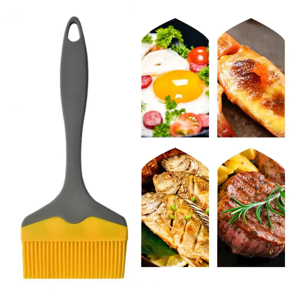 Silicone Basting Brush, Wide Head BBQ Sauce Brush for Baking, Heat Resistant Pastry Brush for Oil Egg Wash, Grill Tool for Kitch