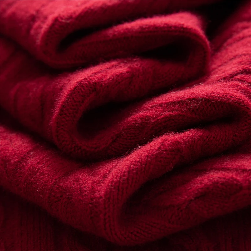 New Release: Men's Half High Collar Zipper Sweater Thickened 100% Pure Wool Knitted Sweater Autumn Winter Warm Clothing Cardigan