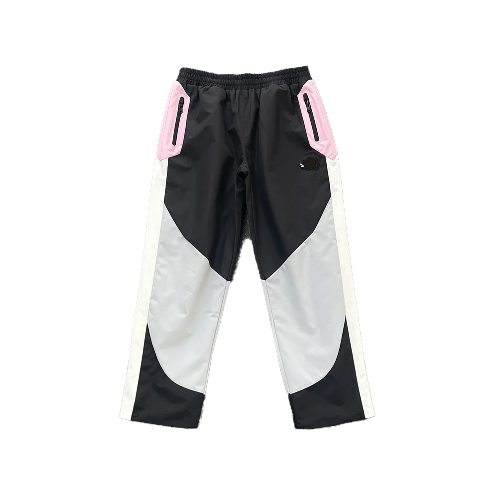 

Pink & Black-Grey Color Block Double-Layer Waterproof Hiking Pants: Lightweight, Durable & Stylish for Outdoor Adventures