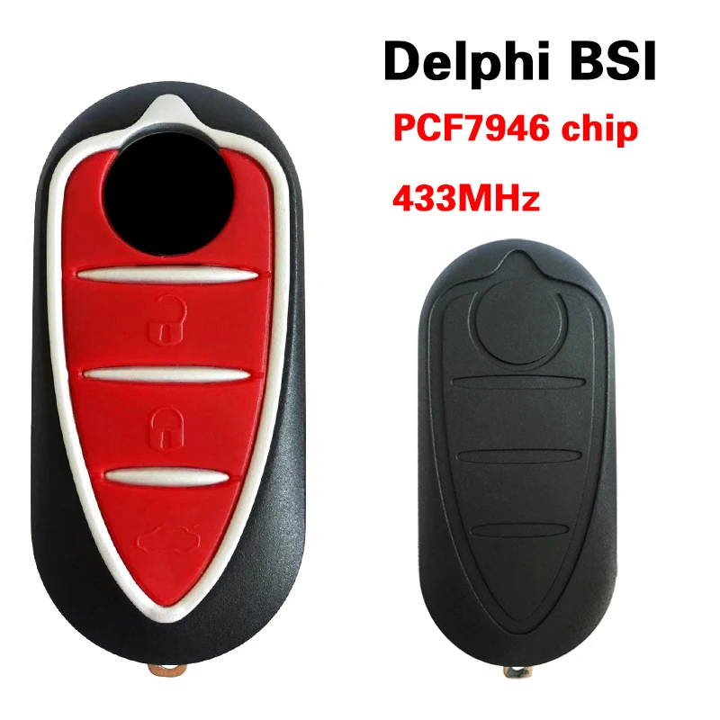 

CN 092004 ID46 433 МГц Delphi BSI System 3-кнопочный дистанционный ключ для Alfa Romeo