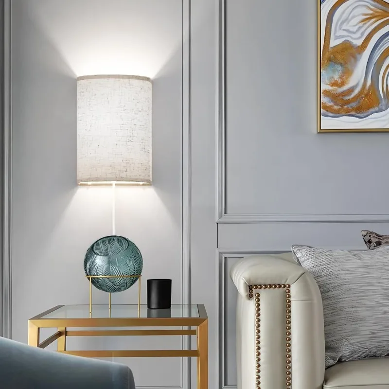 LED bedside wall lamp, bedroom simple stair wall lamp, wiring-free, advanced indoor atmosphere wall lamp