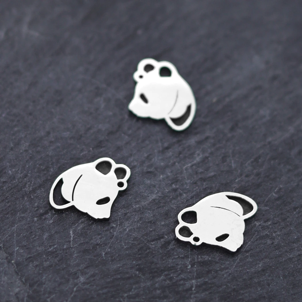 3pcs Cute Panda Charms Pendants For Jewelry Findings Supplies DIY Handmade Making Earrings Necklaces Accessories