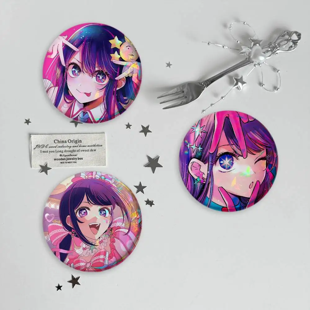 Anime O-Oshi N-No K-Ko Brooches Cartoon Badge Pins Backpack Hat Accessories Friend Gift