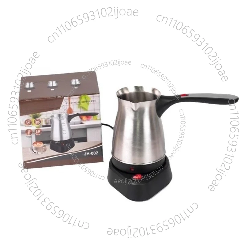 800W 304 Stainless Steel Electric Coffee Maker - Multi-Functional Pot for Coffee, Turkey & Hot Water (Home & Office Use)