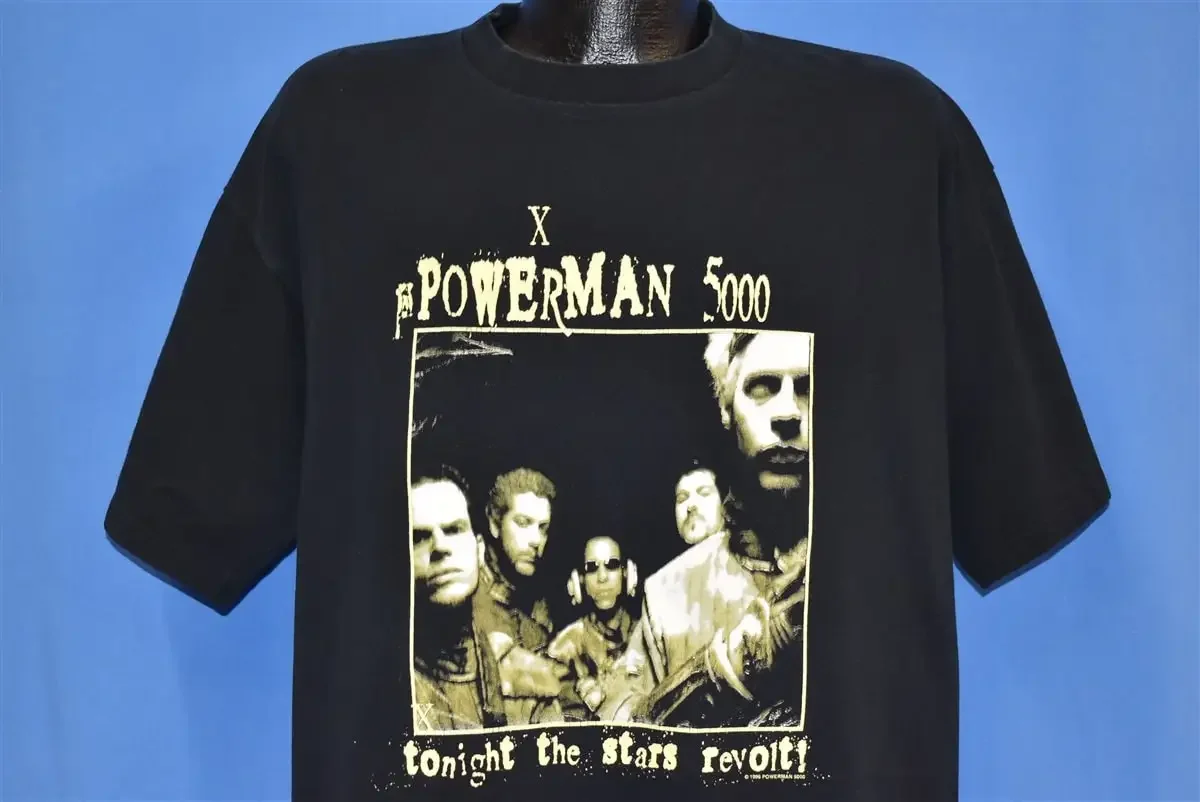 90s Powerman 5000 Tonight the Stars Revolt Metal Rock Band T-shirt