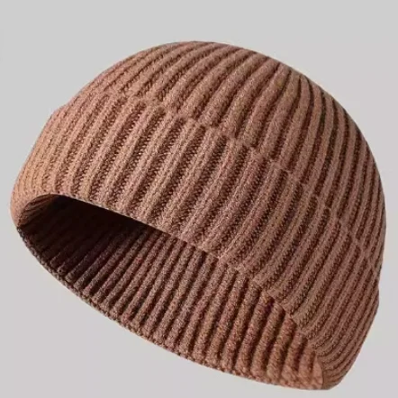 1PC Trendy Style Knitted Hat for Men & Women Caps Wool Fashion Simple Warm Skullies Beanies Solid Autumn Winter Beanie Cap, image 8
