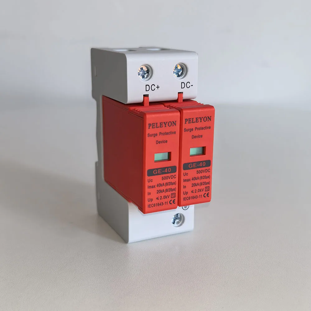 1PC DC 1000V/500V 20KA~40KA  Surge Protector orange SPD   10KA~20KA Protective Low-voltage Arrester Device