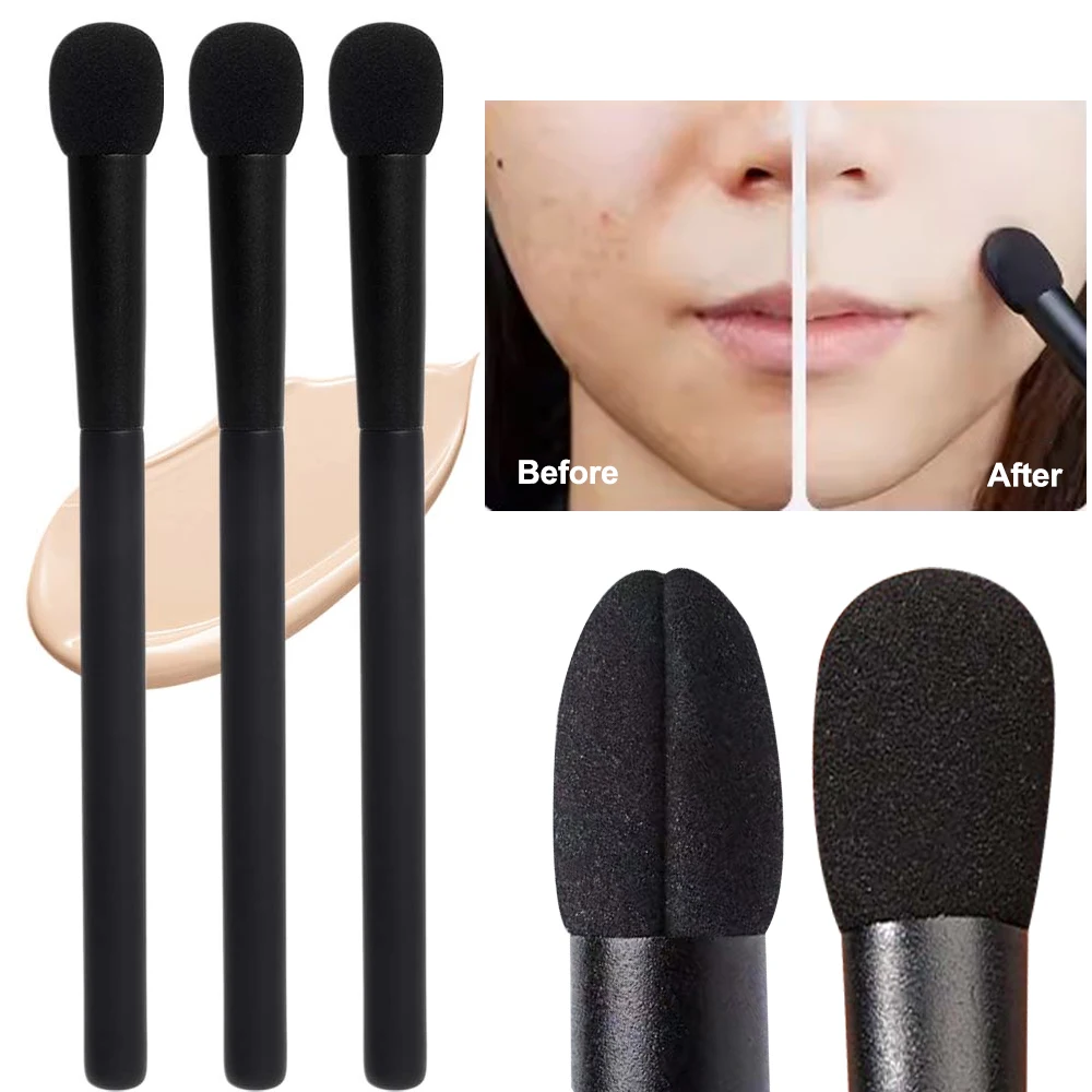 Soft Sponge Concealer Brushes Double-sided Microphone Design Cover Blemishes for Blending Makeup Face Contouring Makeup Brushes