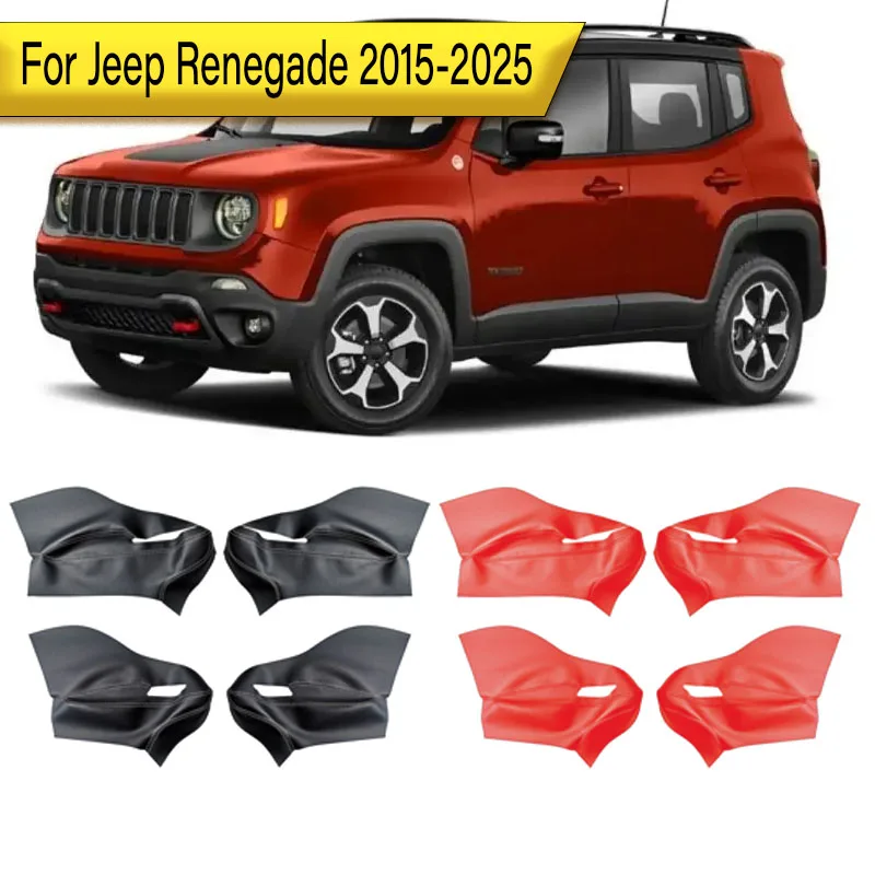 For Jeep Renegade 2015 2016 2017 2018 2019 2020 2021 2022 2023 2024 2025 4pcs Car-styling Interior Door Panel Skin Cover Trim