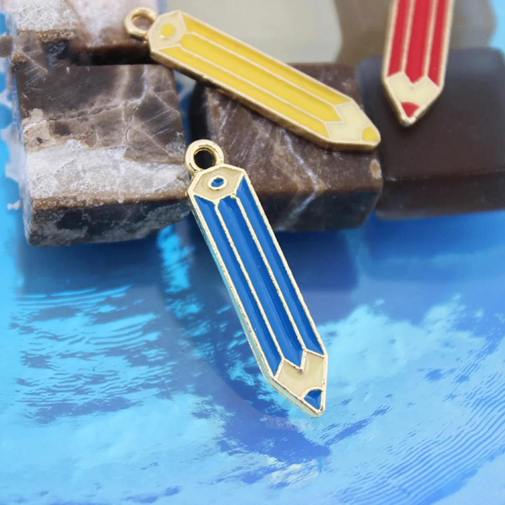 

50Pcs Durable Pencil Shaped Charms Diy Jewelry Making Components Not Easy To Break