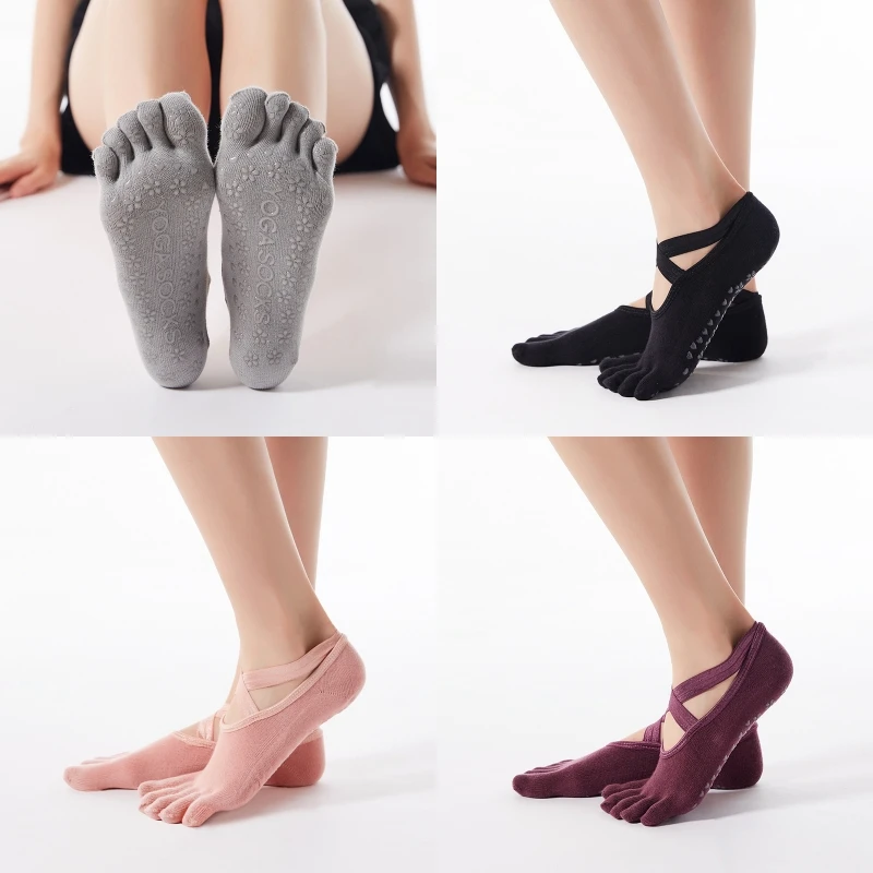 

Non Slip Yoga Socks Women Five Toes Summer Pilates Thin Fitness Sports Beginner Silicone Breathable