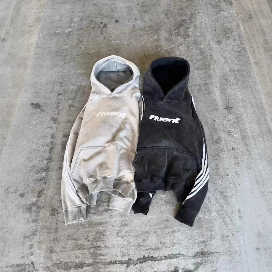 Faionable Y2K Pantaloni sportivi larghi Street Sle Coppia Felpa con cappuccio Stampa lettera Pantaloni lunghi Pantaloni casual a gamba dritta