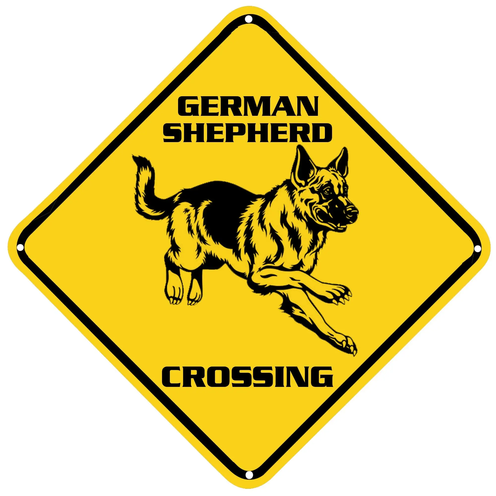 German Shepherd Crossing Sign German Shepherd Sign Animal Wall Decor For Home Farmhouse Yard Road Quality Metal Sign 12x12 Inche