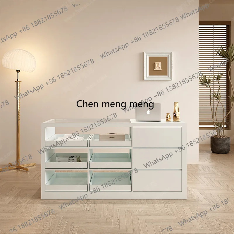 Women's clothing store Nakashimadai shoe bag jewelry display cabinet checkout page with glass simple water table integrated