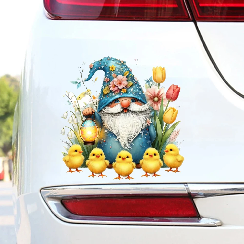 15x15cm Cute Little Chicken Mischievous Dwarf Stickers, Suitable for a Variety of Scene Decorations, Such As Cars