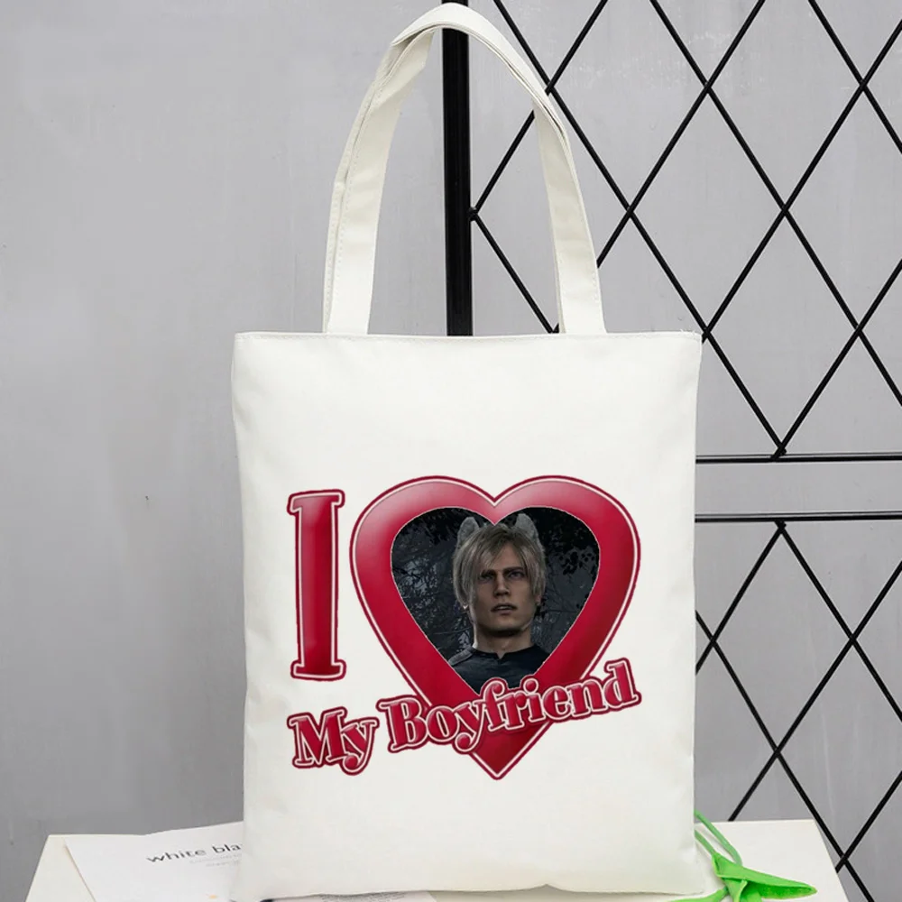 Leon Kennedy tote bag foldable torba na zakupy bolsas de tela canvas  reusable femme