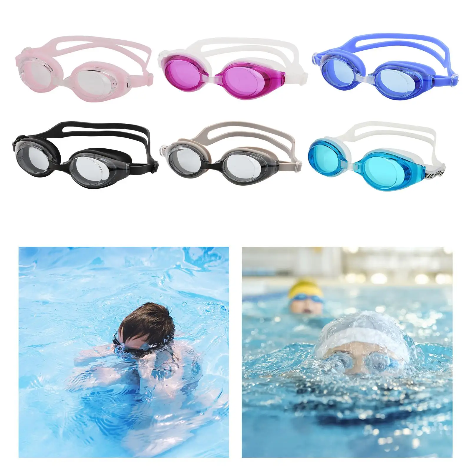 Swimming Goggles Leakproof Anti Fog Professional Swimming Glasses Professional Silicone Comfortable Indoor Outdoor for Adult