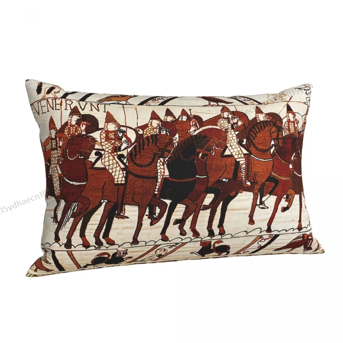 THE BAYEUX TAPESTRY NORMAN ARMY IN BATTLE Polyester Pillowcase Viking Style Home Decorative Breathable Pillow Cover Pillowcase