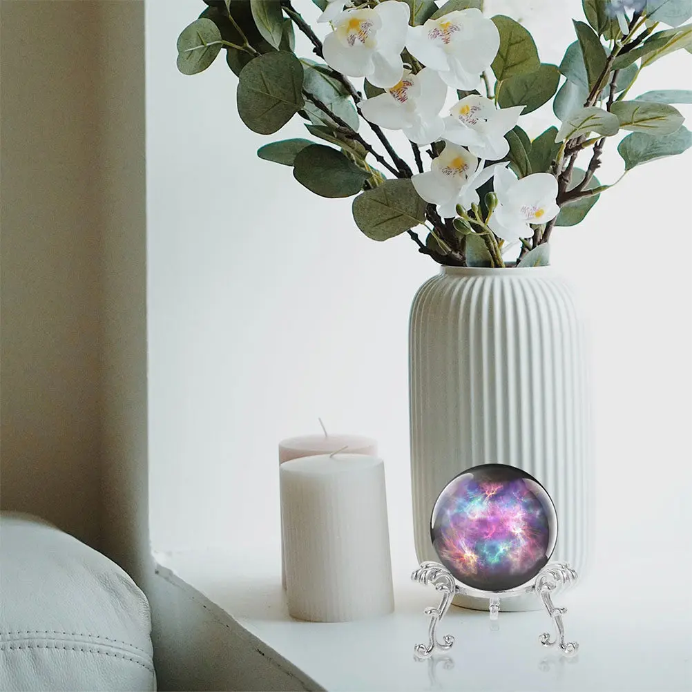 5Pcs Crystal Ball Display Stand Metal Alloy Sphere Holder for Home Office Decor Stable Base Easy to Clean Crystal Sphere Stand