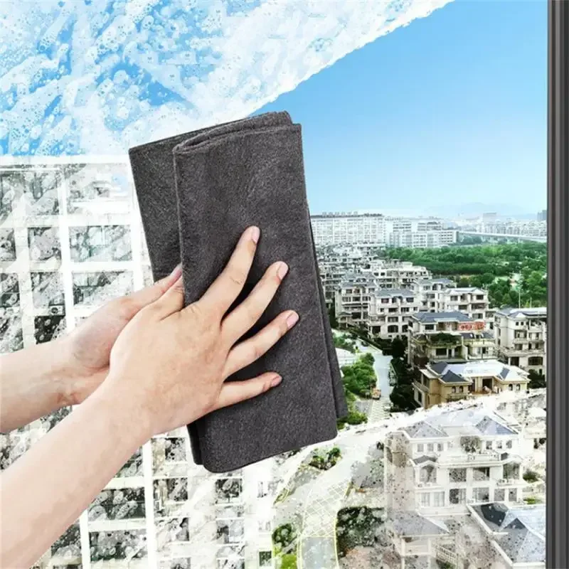 Thickened Magic Cleaning Cloth Microfiber Glass Clean Towel Reusable Washable Lint-free Cleaning Rags For Kitchen Glass Car