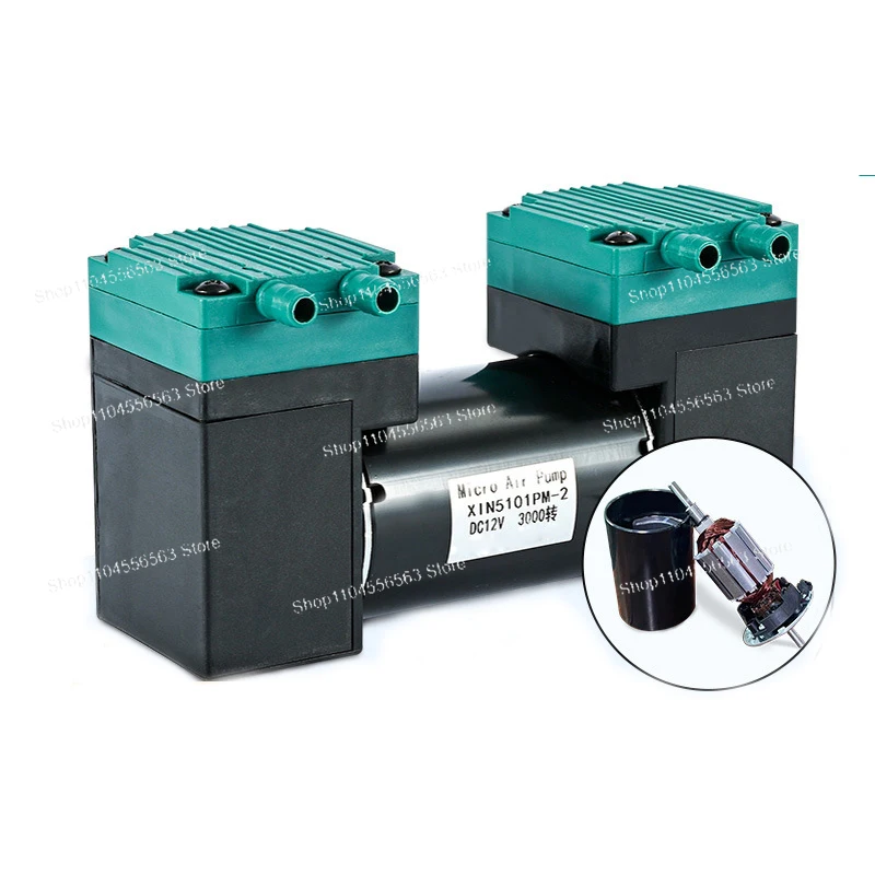 

DC12V 24V Микровакуумный пылесос Электрический Pmp Бесшумный маленький воздушный насос Двойная головка Мембрана Pup 15 л/мин 24 Вт