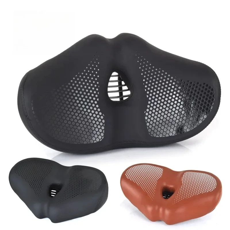Oversized Noseless Bicycle Seat Extra Padding Comfort Wide Bike Saddle Cushion for Men Women Peloton Indoor Cycling