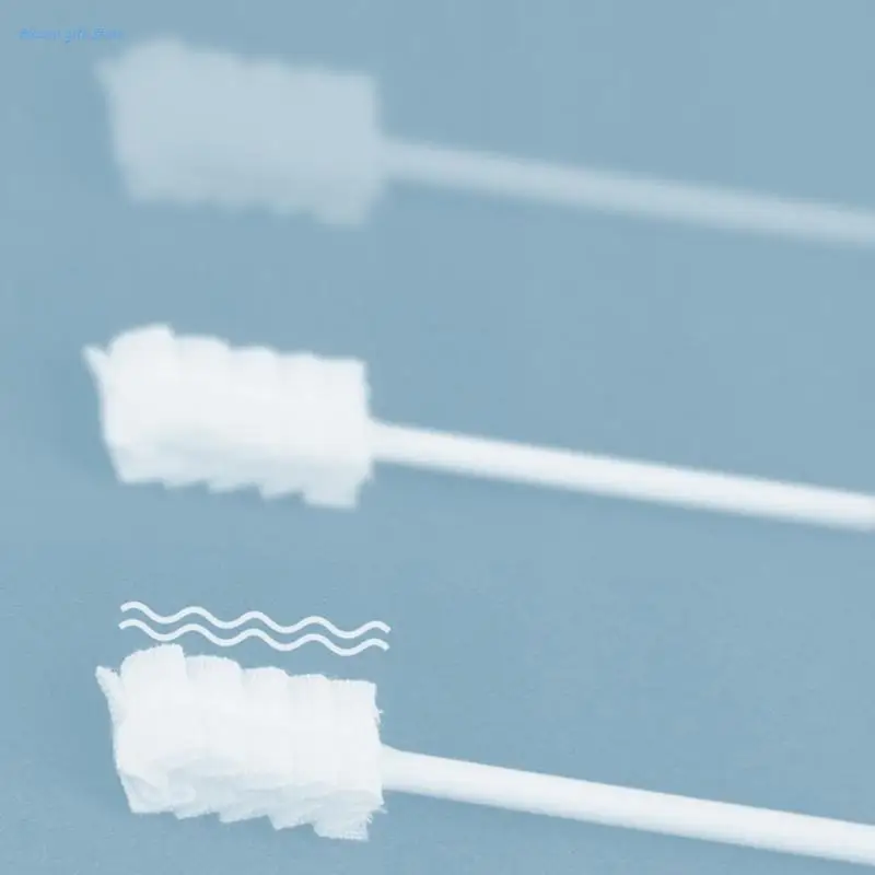 30 Pcs/Box Baby Tongue Cleaner Disposable Gauze Toothbrush Paper Rod Infant Cleaning Brush