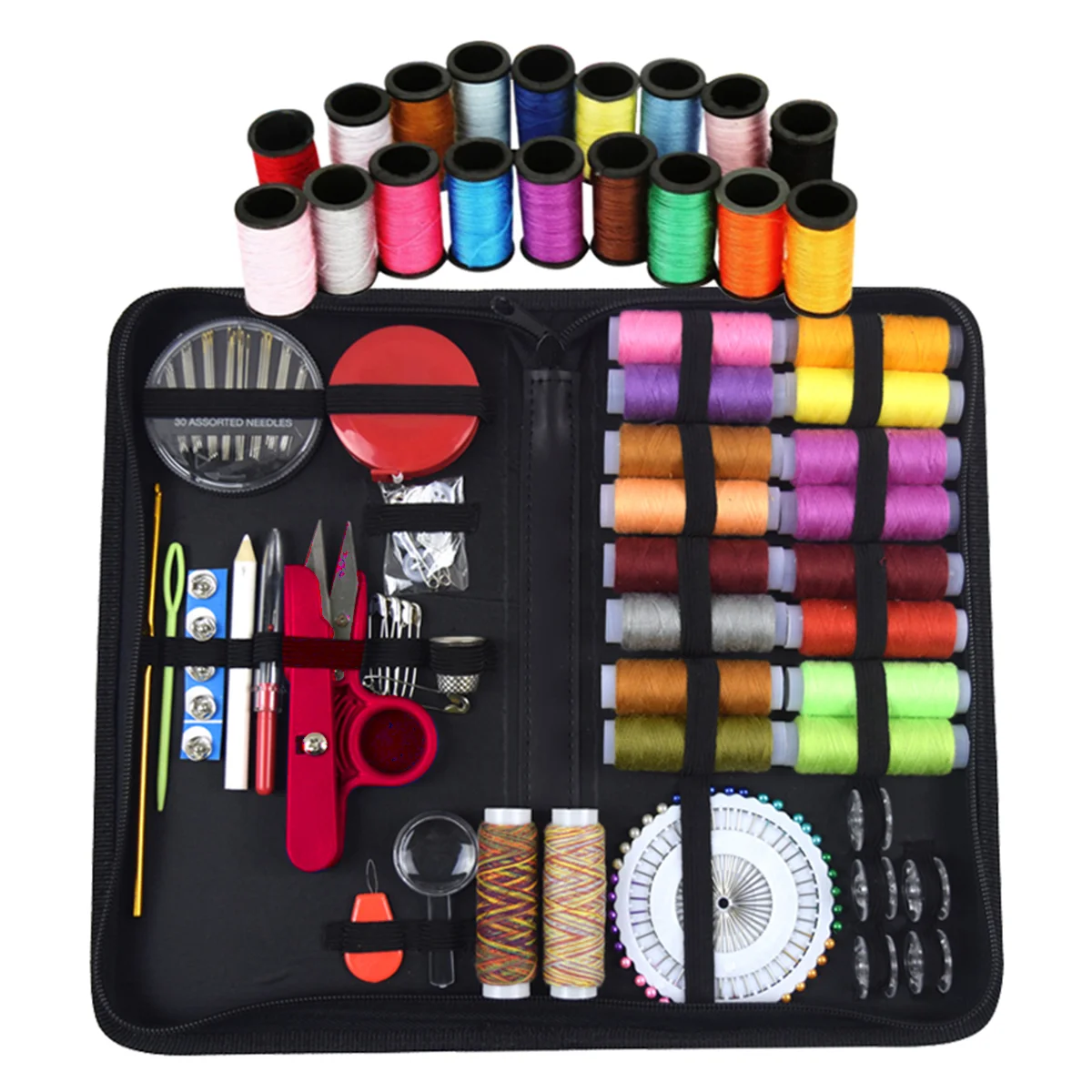 Sewing Kit with 136 Pieces Sewing Accessories for Beginners Emergency Whole Family to Mend and Repair