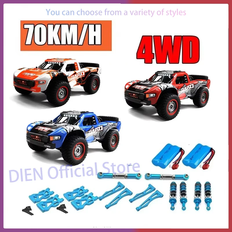 Rc Car Off Road 4x4 50km/h Or 75km/h High Speed Brushless Motor Monster Truck 1/16 Desert/Snow Racing Drift Cars Toys For Boys