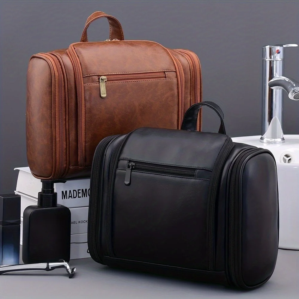 Große Unisex-Reise-Kulturtasche mit Haken, Mehrfach-Fächer-Waschtasche, Ideal für Tägliche Ausflüge, Perfektes Geschenk für Männer und Frauen – Detail 9