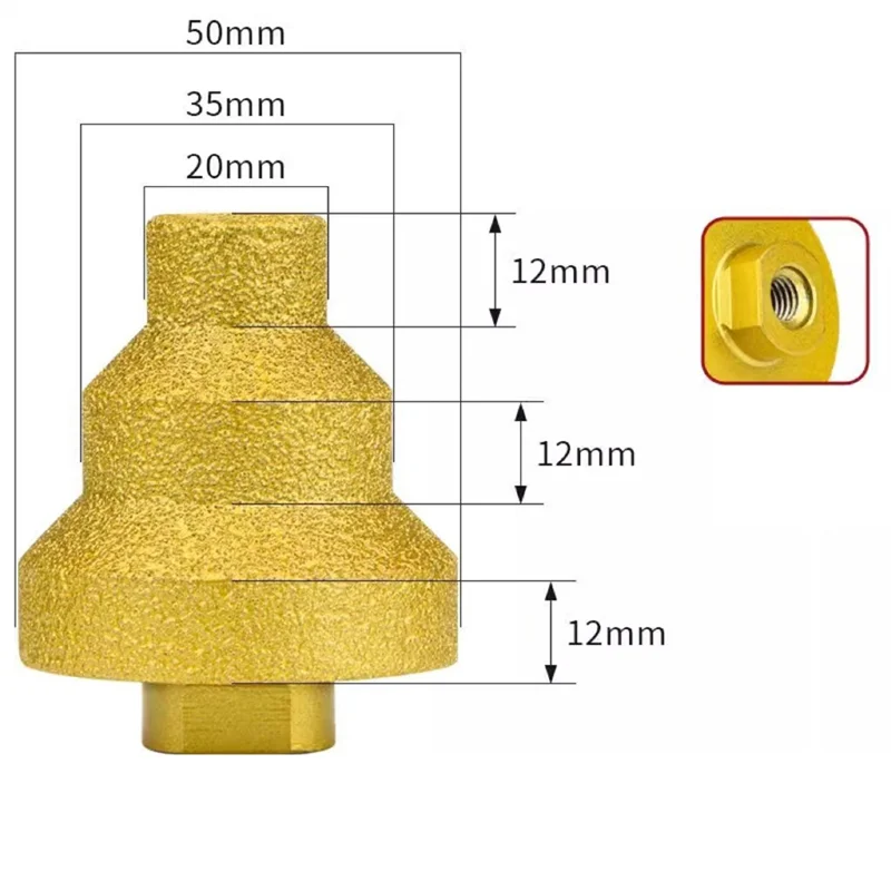 GYTB-Brazed Pagoda Drill Bit M10 مثقاب برج الماس النحاسي للمعادن والخرسانة والبلاط والحجر