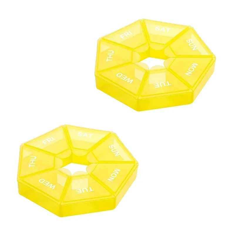 New Portable Travel Weekly Mini 7 Grids Pill Case Box Organizer Tablet Holder Storage Container for Vitamin Medicine Fish Oils