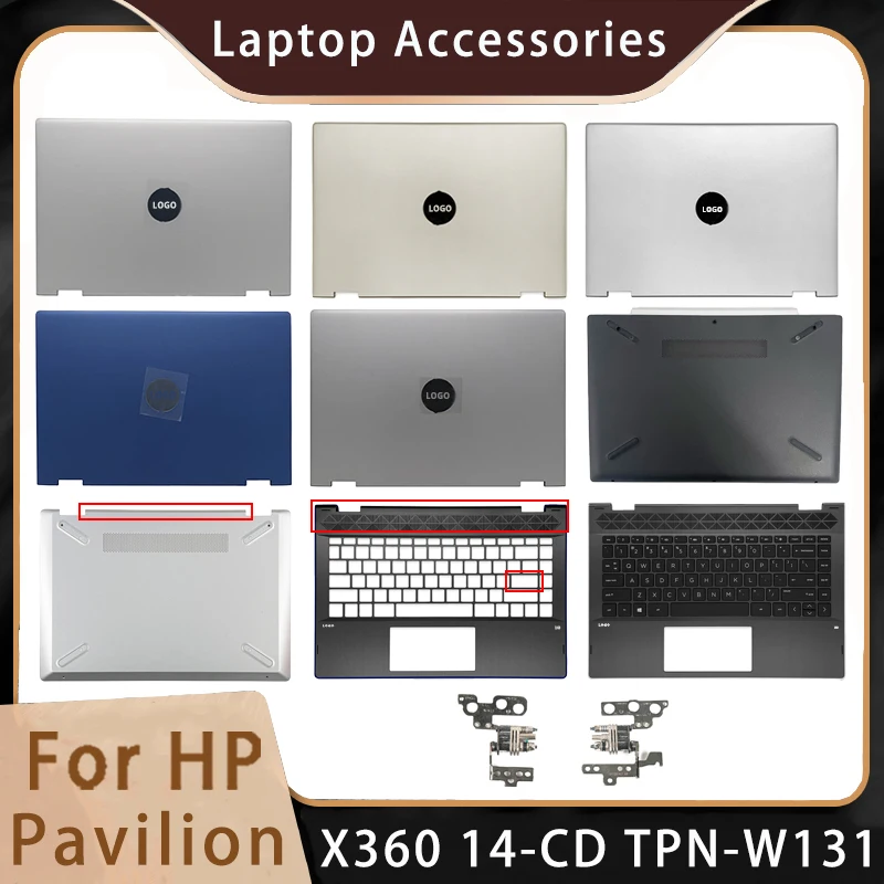 

New For HP Pavilion X360 14-CD TPN-W131;Replacemen Laptop Accessories Lcd Back Cover/Palmrest/Bottom/Keyboard With LOGO