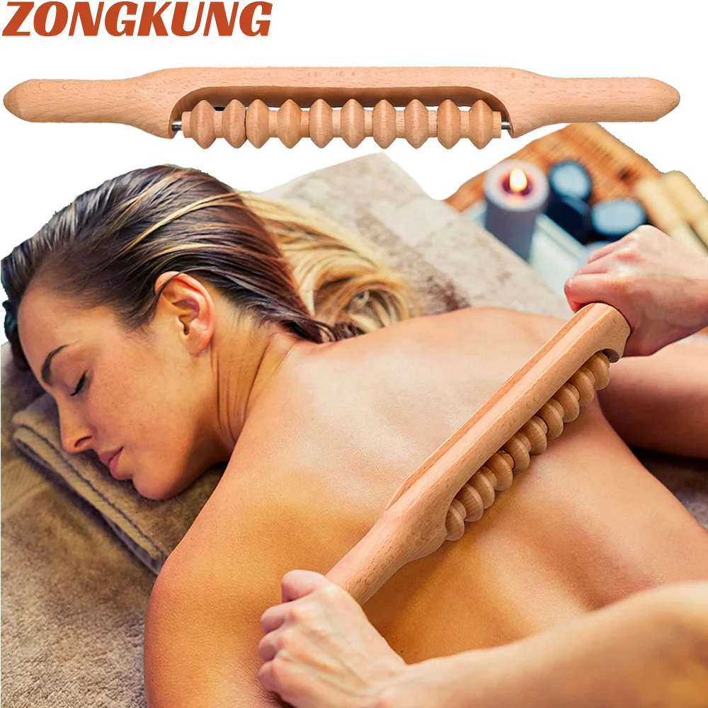 

Wood Therapy Massage Tool,Body Roller Stick,Anti Cellulite Tool,Lymphatic Drainage Paddle Tool,Muscle Release Stic