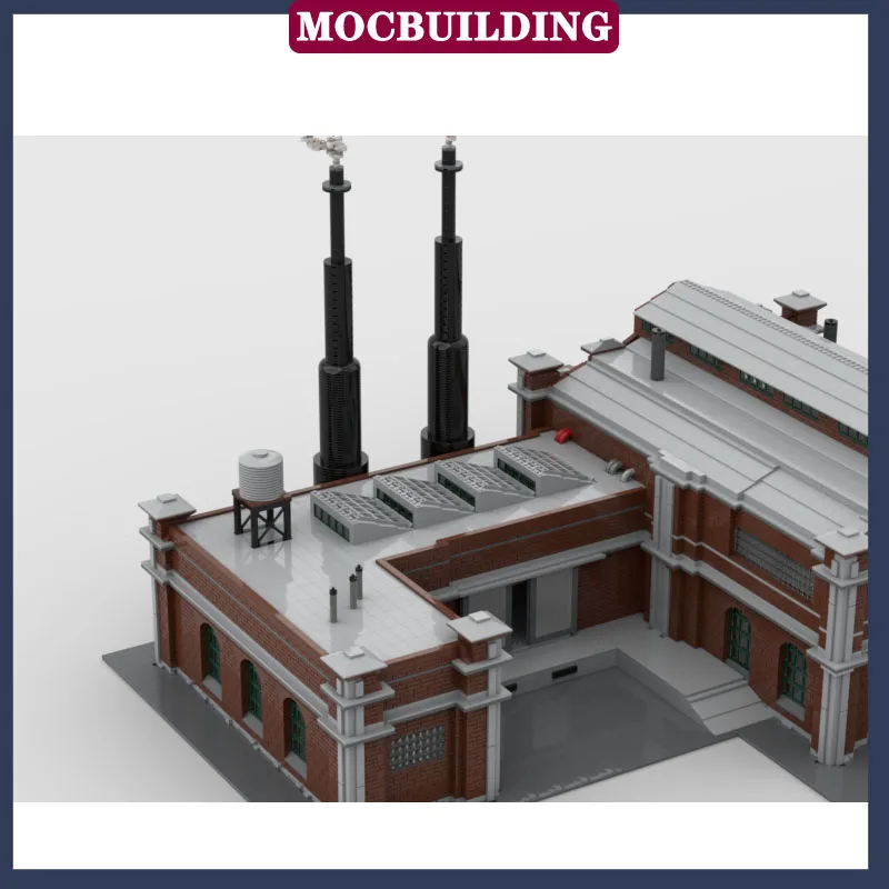 MOC City Industrial Factory Building Block Set Model Steel Factory Workshop Street View Architecture Collection Toy Gifts