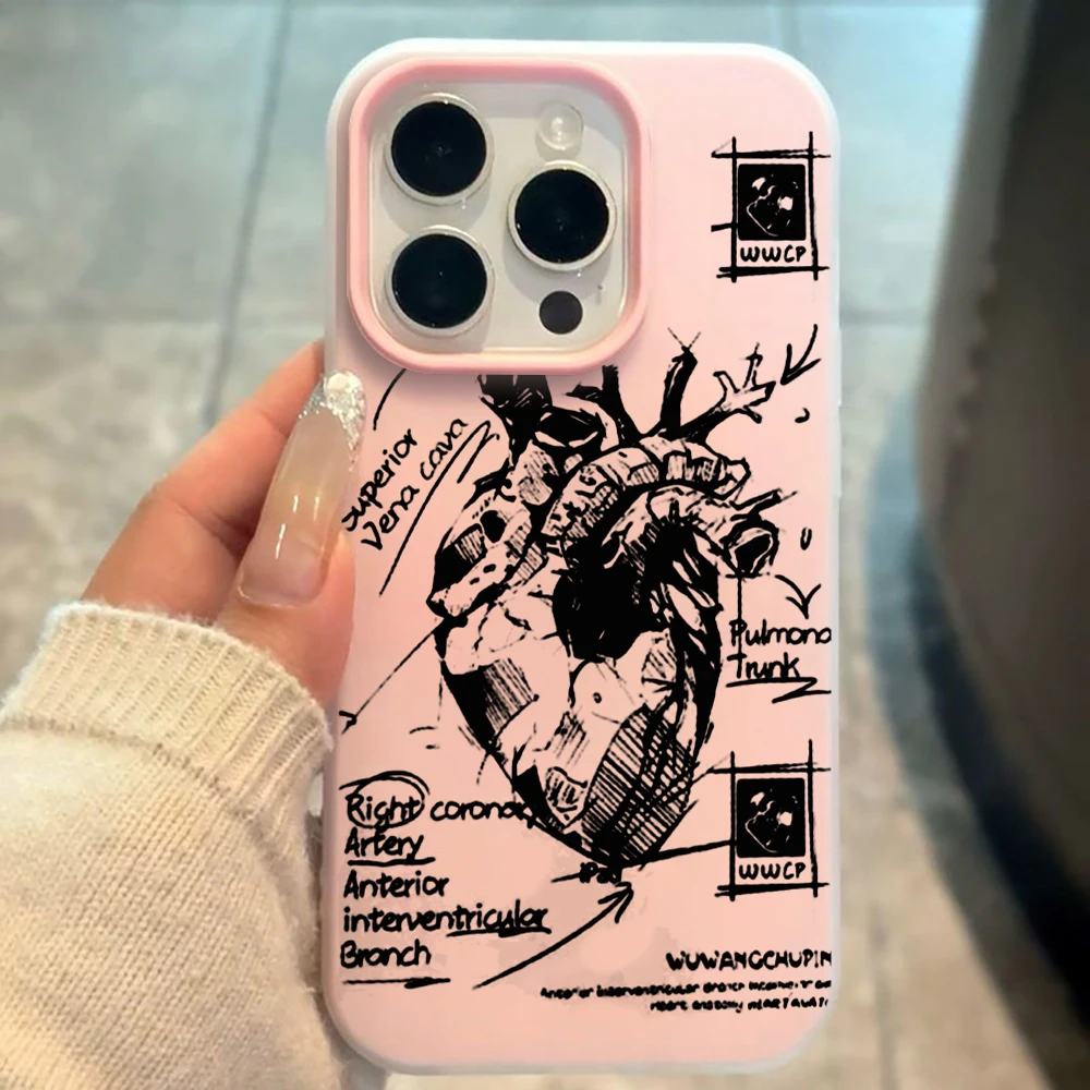 Für Samsung Galaxy S21 S26 S25 S24 S23 S22 Ultra Plus FE Hülle Herz-Graffiti INS Cover Für A37 A36 A54 A55 A56 Staubdichte Hülle – Detail 2